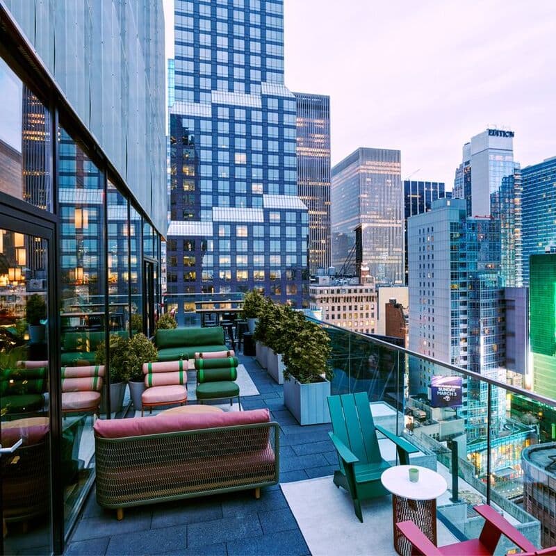 cloudM rooftop bar at citizenM Times Square